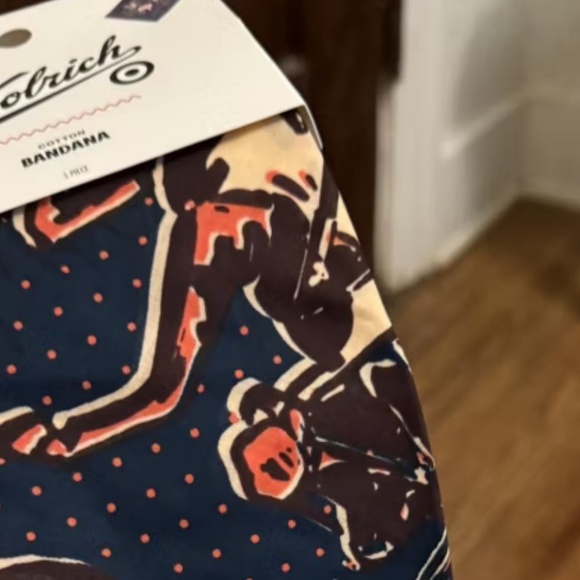 Adult Western Graphic Cotton Bandana - Woolrich x Target Navy - Picture 5 of 5